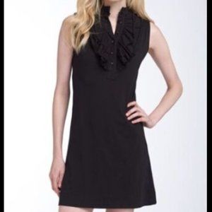 Nordstrom LA Made Meg Ruffle Dress M Black Cotton NWT $72